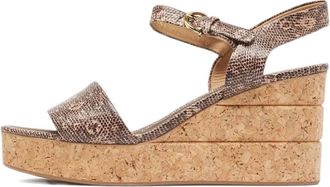 Ferragamo Sandali Madea con zeppa 85mm - Marrone