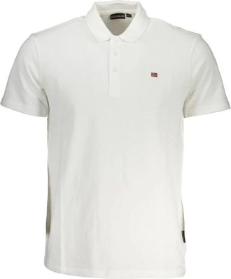 Napapijri Polo met Korte Mouwen - Heren - Polos - Wit - XL - Katoen - Tops