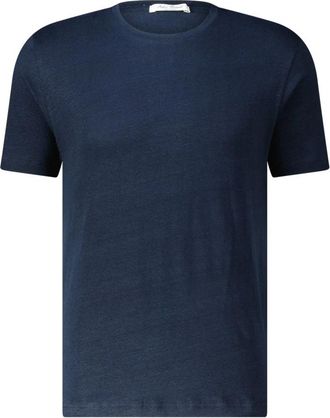 Stefan Brandt Linnen T-shirt - Heren - T-shirts - Blauw - M - Linnen - Tops
