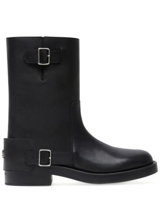 Courr&egrave;ges Americana harness leather boots - Black