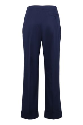 Aspesi High-Rise Cotton Trousers - Blue