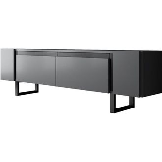 Asir Group LLC Mueble Tv, Mesa Tv, Mueble Bajo. Stand Antracita Negro