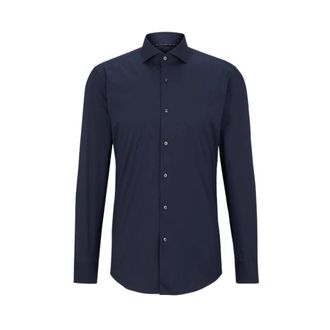 HUGO BOSS Heren, Overhemden, Blauw, Maat: 4XL Katoen
