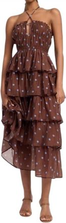 Emory Park Bella Polka Dot Maxi Dress In Brown