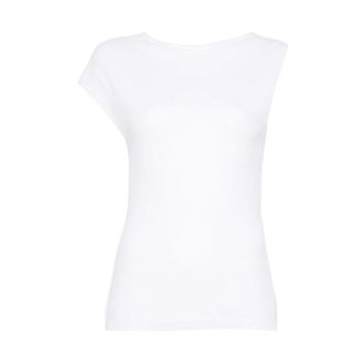 Alysi T-Shirts, female, White, Size: XS Asymmetric Top