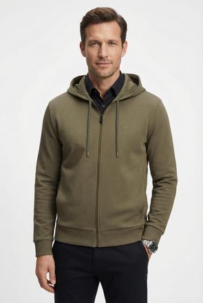 Boss Green by Hugo Boss Kapuzensweatjacke BOSS GREEN Saggy, Herren, Gr. XXL, schwarz beige257, Sweatware, Obermaterial: 95% Baumwolle, 5% Elasthan, regular fit h&uuml;ftlang, hoch