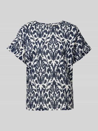 Mbym mbyM Blusenshirt mit Strukturmuster Modell Amana in Marine, Gr&ouml;&szlig;e XS