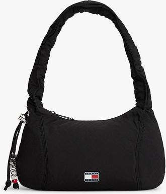 Tommy Hilfiger Womens Tommy Jeans Ruched Shoulder Bag - Black