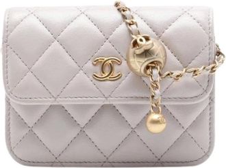 Chanel Borsa Mini Flap Crossbody Pre-owned - - Pre-owned - Donna - Beige - ONE SIZE