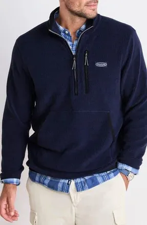 Vineyard Vines Bonfire Fleece Quarter Zip in Nautical Navy at Nordstrom Rack, Size Xx-Large