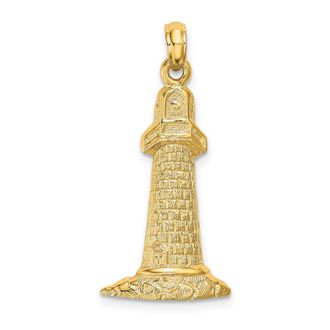 Diamond2Deal 14k Yellow Gold Lighthouse Charm