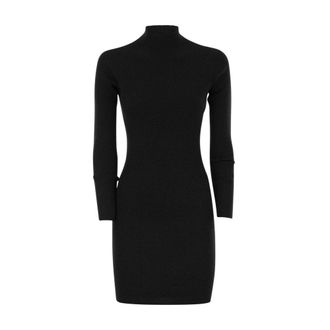 Max Mara Knitted Dresses, female, Black, Size: L Buona1234 Short Knit Dress