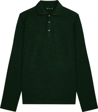 Ferrante Polo Shirt met Flessenhals - Heren - Polos - Groen - M - Katoen - Tops