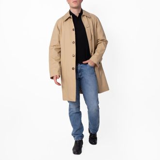 Burberry Check Reversible Gabardine Car Coat, Brand Size 54 ( US Size 44 )