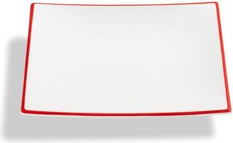 Gmundner Keramik Gmundner Keramik - Gmundner Cer&aacute;mica Borde Rojo Rub&iacute;, Plato De Postre Trend (20x20cm)