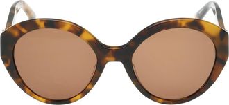 Abercrombie & Fitch 54mm Round Sunglasses in Dark Havana /Brown at Nordstrom