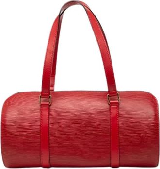 Louis Vuitton Pre-owned Soufflot - Dames - Vintage Handtas - Rood - ONE Size - Leer - Vintage