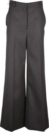 Stella McCartney pantalone - Dames - Wijde Broeken - Grijs - S - Wol - Broeken