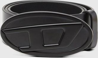 Diesel 4cm leather belt with Oval D plaque - Belts - Woman - Black