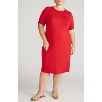 Universal Standard Lily Liquid Jersey Dress in New York Red at Nordstrom, Size 2Xl