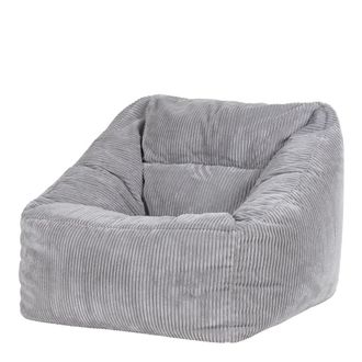 Icon Brand Puf sill&oacute;n de pana gris claro