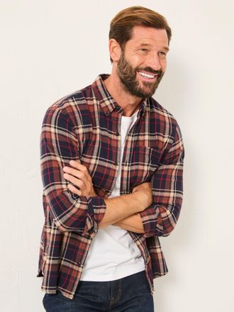 Fat Face FatFace Alford Navy Long Sleeve Check Shirt