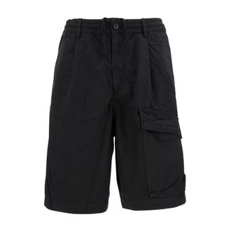 C.P. Company Casual Shorts, male, Black, Size: L Micro-Reps Boxy Lens Shorts