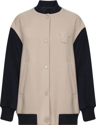 Max Mara Ellisse Bomberjack - Dames - Bomber jackets - Beige - 2XS - Wol - Jassen