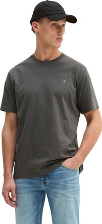 Marc O'Polo T-Shirt MARC OPOLO, Herren, Gr. XXXL (58), grau (gray pinstripe), Jersey, Obermaterial: 100% Baumwolle, Basic, Rundhals, Shirts T-Shirt, Logo-T-Shirt 
