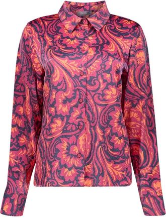 Geisha Blouse lange mouw - Dames - Blouses & Shirts - Veelkleurig - Maat: XL Viscose