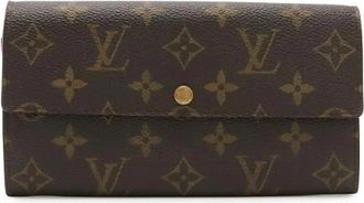 Louis Vuitton Pre-owned Monogram Lange Portemonnee - Dames - Vintage Accessoires - Bruin - ONE Size - Vintage