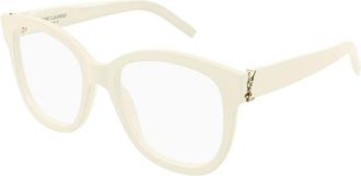 Saint Laurent Stijlvolle accessoire voor modeliefhebbers - unisex - Brillen - Beige - 54 MM - Accessoires