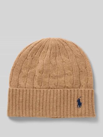 Polo Ralph Lauren Mütze aus Woll-Kaschmir-Mix in Camel, Größe 1