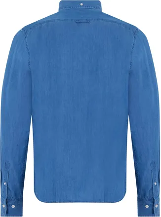 GANT Mens Shirt Cotton Long-Sleeve Blue