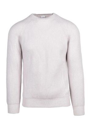 Eleventy Ribbed Crewneck Sweater Cashmere - Beige