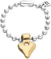 UNOde50 Ball Bracelet Plated in Sterling Silver and 18K Gold in Silver And Gold at Nordstrom, Size Medium