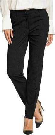Betty Barclay Slim-fit broek - Dames - Broeken - Zwart - Maat: 2XL Leer
