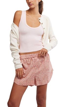 Free People Clean Slate Crop Tank in Heavenly Pink at Nordstrom, Size Medium