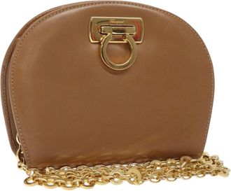 Ferragamo Vintage Gancini Chain Shoulder Bag Leather Leather Shoulder Bag Bag (Pre-Owned)