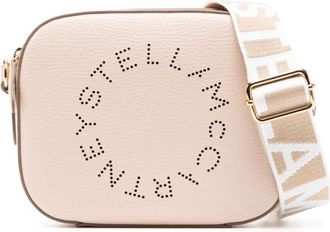 Stella McCartney logo-perforated faux-leather mini bag - women - Polyurethane/Polyurethane/Polyamide/Polyamide - One Size - Pink