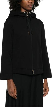 Emporio Armani Light Jackets, female, Black, Size: XS Cotton Blouson Jacket