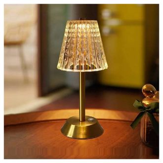 Trade Shop Trade Shop Traesio - Trade Shop - Lampada Por Tavolo Cristallia Portatile Batteria Recaricabile Lights Dimmerabile Led