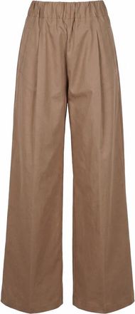 Semicouture Wijde broek - Dames - Wijde Broeken - Bruin - M - Broeken
