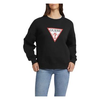 Guess Sweatshirt - Dames - Sweatshirts - Zwart - XL - Katoen - Hoodies & sweatvesten