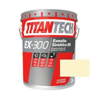 Titan Esmalte Sint&eacute;tico Ex300. Brillante. Interior Y Exterior. Crema Ral 1015. 15 L - Titan
