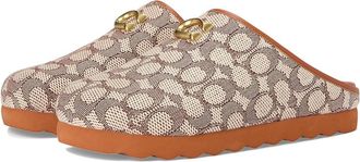 Coach Hadley Slipper Womens Shoes Cocoa/Burnished Amber : 5 B - Medium, Leather