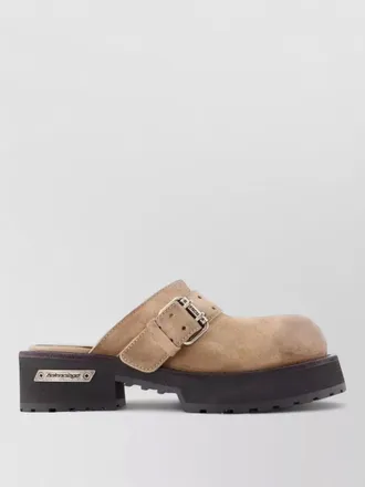 Balenciaga venom mules suede leather chunky sole