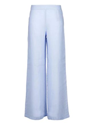 120% Lino high-rise trousers - Blue