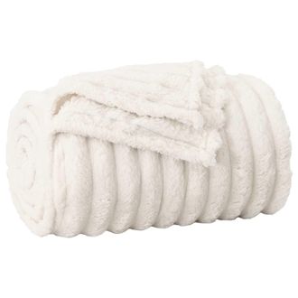 vidaXL Manta Crema 150 X 130 Cm Lana Vidaxl
