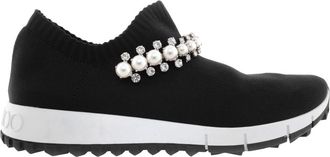 Jimmy Choo London Verona Womens Black/White Sock Trainers, Brand Size 34.5 ( US Size 4.5 )